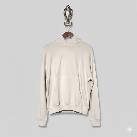 Monrow · Medium · Supersoft Fleece New Pullover Hoodie · Cotton Blend · Bone - Picture 1 of 7